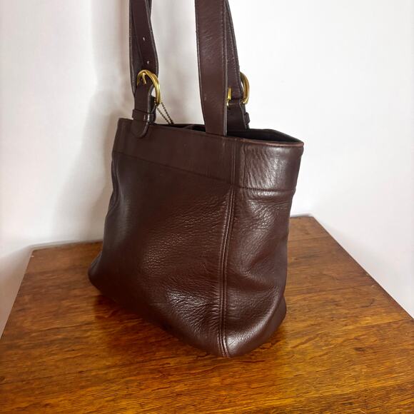 Vintage Coach 4157 Brown Leather Tote Shoulder Bag 2WAY Used Authentic Purse - Picture 14 of 16